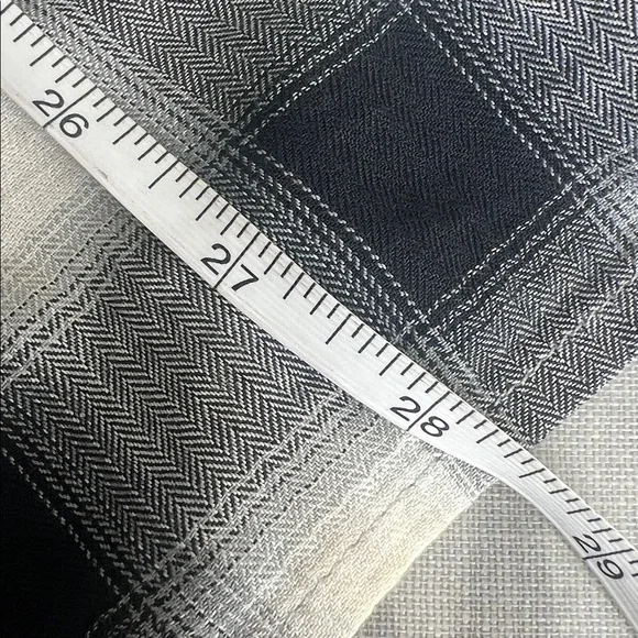 Vince Black and Gray Plaid Tunic Shirt - Picture 8 of 15